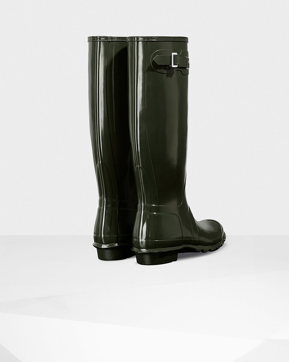Galochas Altas Hunter Feminina Verde Escuro Oliva - Original Gloss - 96ROTWESI